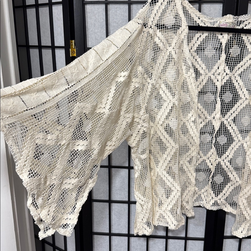free people of the coast crochet layer ivory - Picture 4 of 11